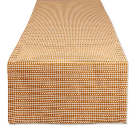 DII® 72" Pumpkin Spice Farmhouse Gingham Table Runner | 14" x 72" | Michaels®
